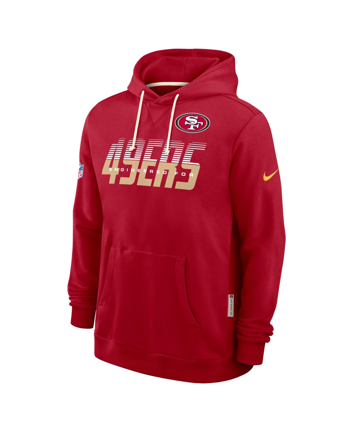 Мужское худи Nike Scarlet San Francisco 49ers Sideline Standard Issue Dri-FIT — фото 2