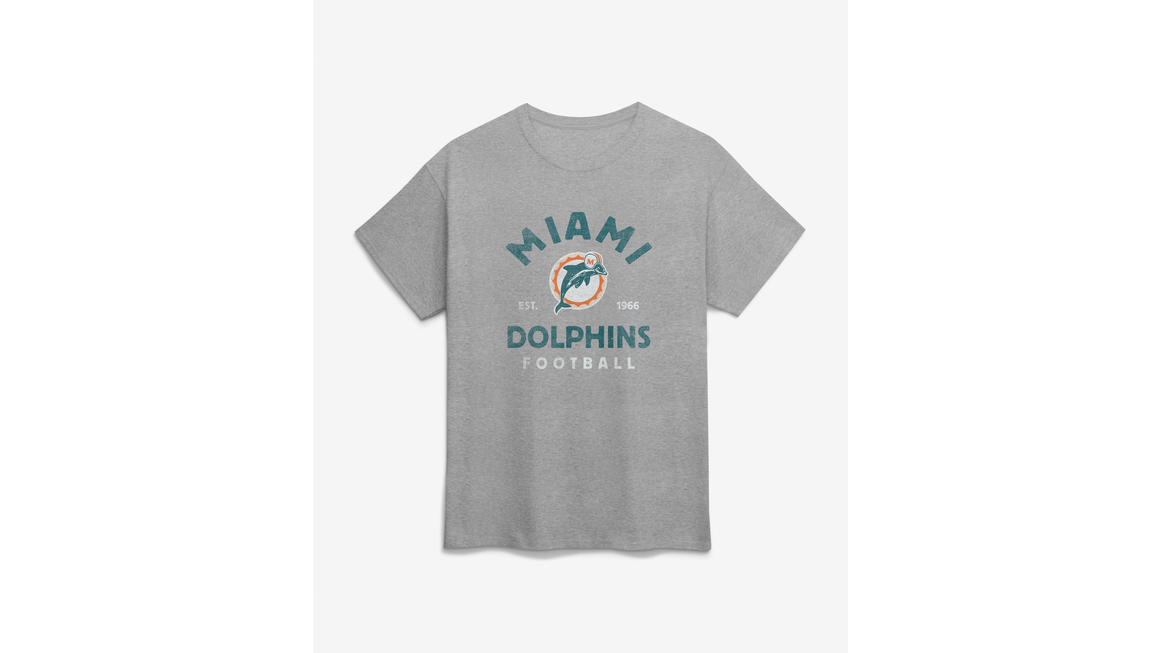 Logo Athletic Men's Heather Gray Miami Dolphins Vintage Arch T-Shirt