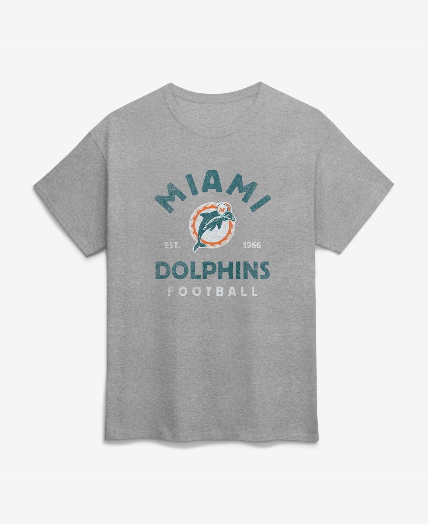 Men's Heather Gray Miami Dolphins Vintage Arch T-Shirt