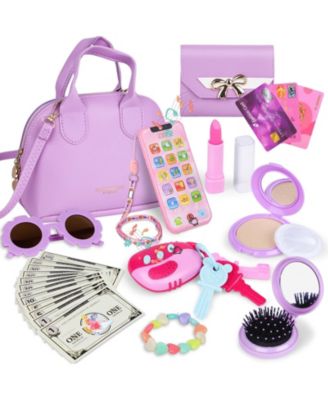 Play Purse Handbag Makeup Set Sunglasses Smartphone Wallet Car Keys Credit Cards Money