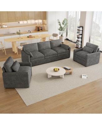 Cozy Upholstered Oversized Comfy Cloud Sofa Double Cushion Group