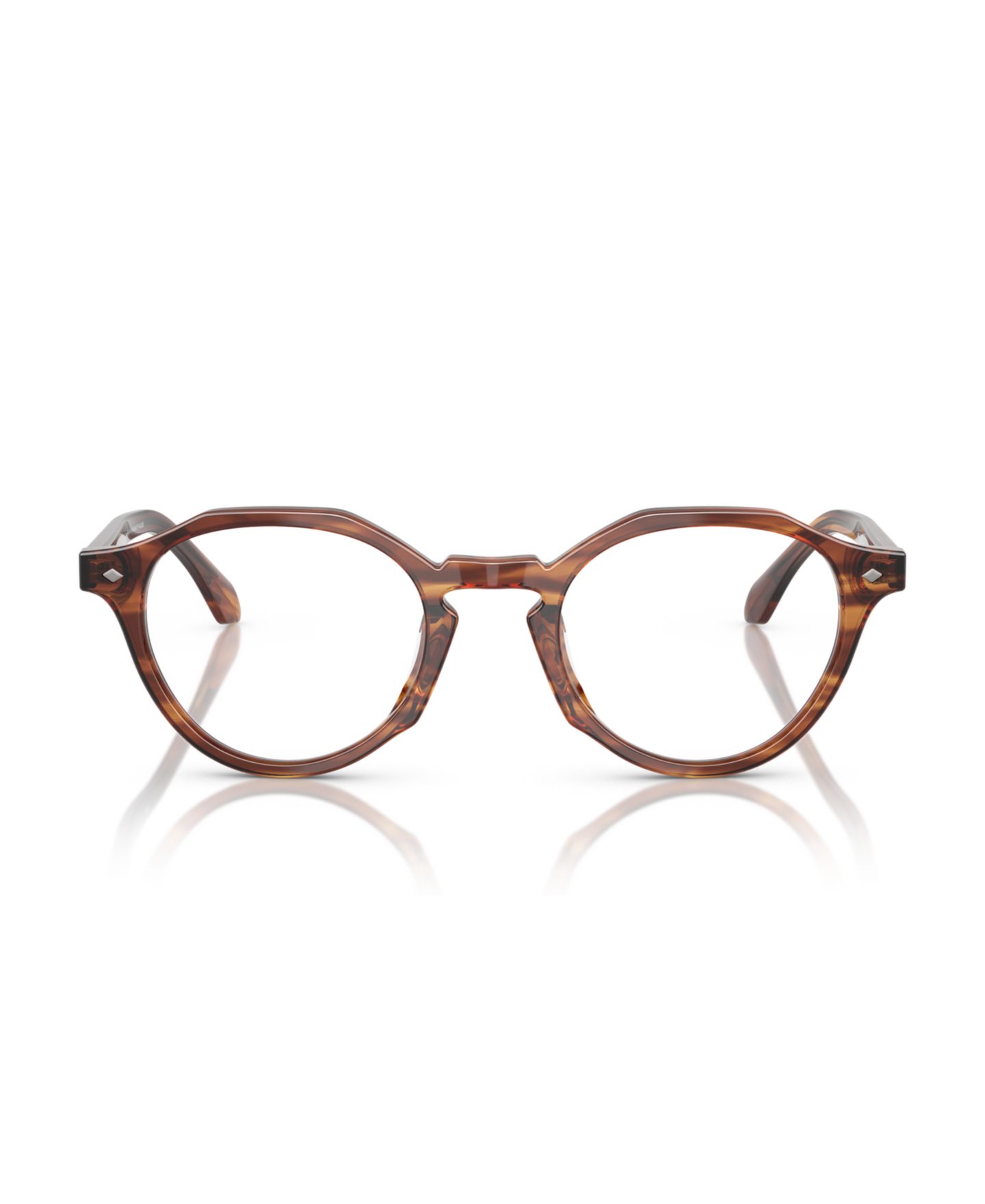 Мужские очки Giorgio Armani Eyeglasses, AR7264U, цвет: Полосатый коричневый — фото 2