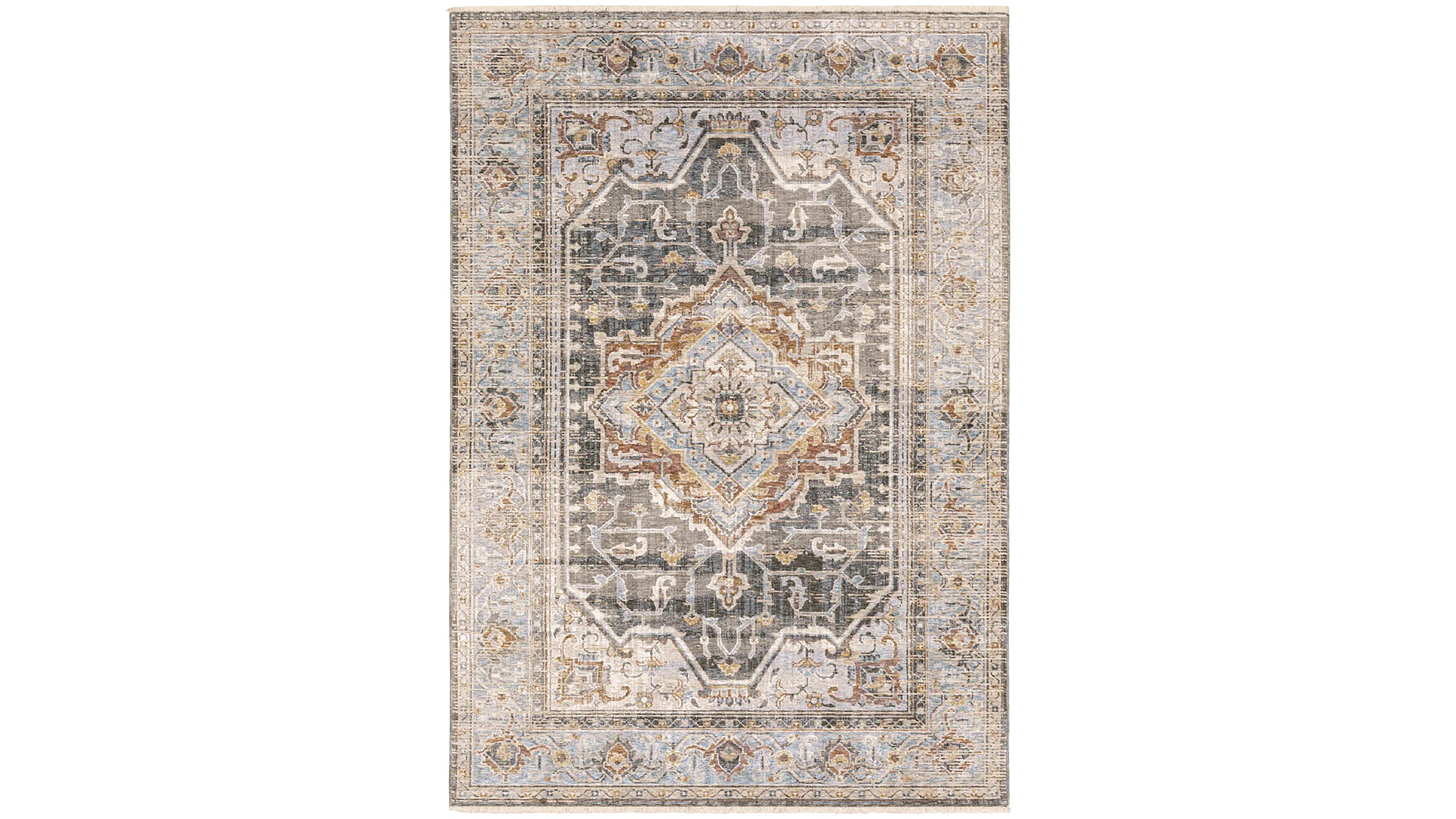 Oriental Weavers Maharaja 1803X Gray and Blue 7'10" x 10'10" Area Rug
