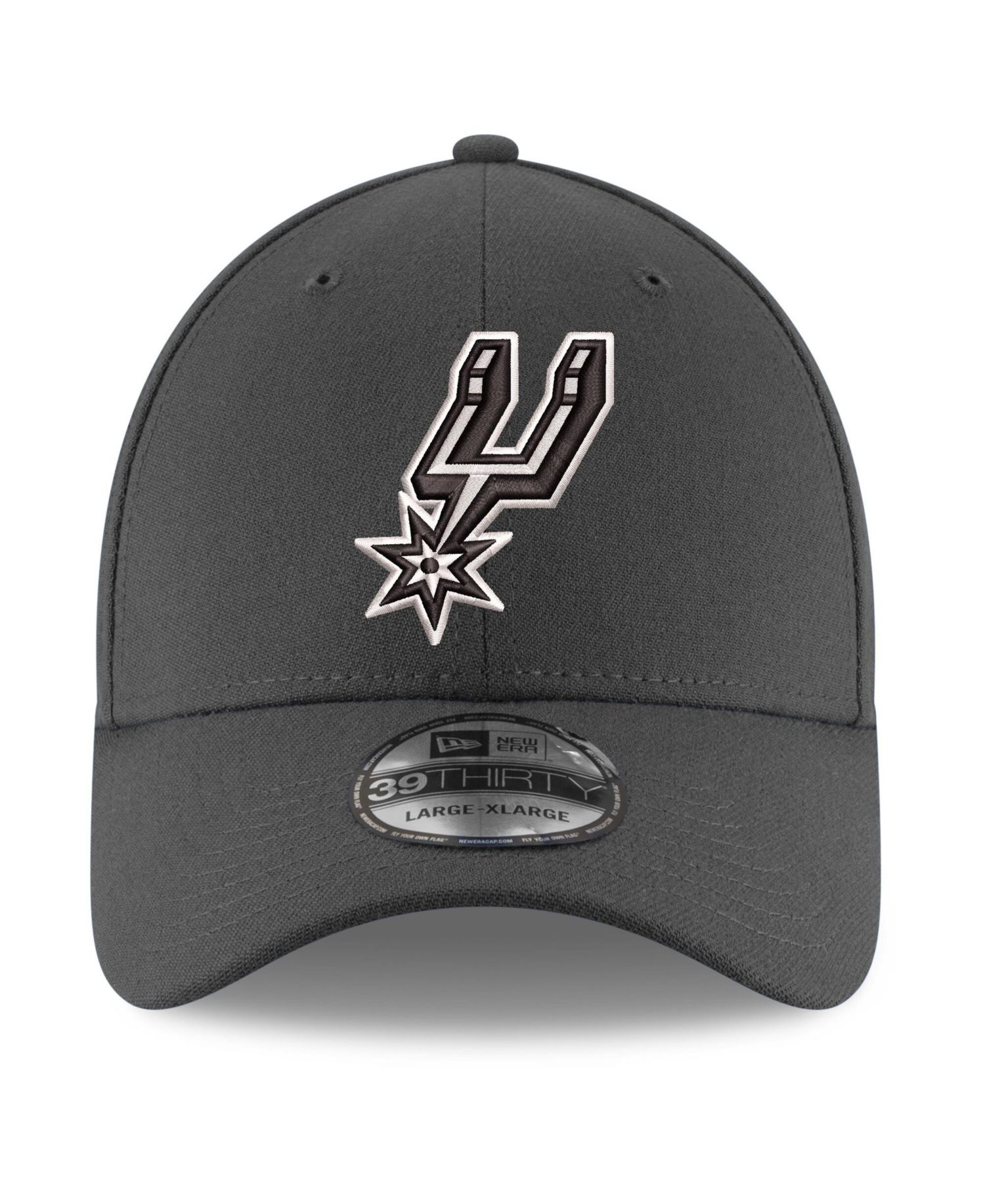 Men's Graphite San Antonio Spurs 39THIRTY Flex Hat