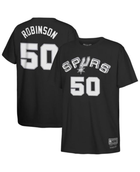 Детская футболка Mitchell & Ness Mitchell Ness David Robinson Black San Antonio Spurs Hardwood Classics Name & Number