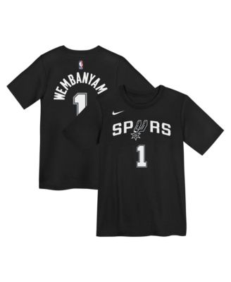 Preschool Victor Wembanyama Black San Antonio Spurs Icon Name & Number T-Shirt