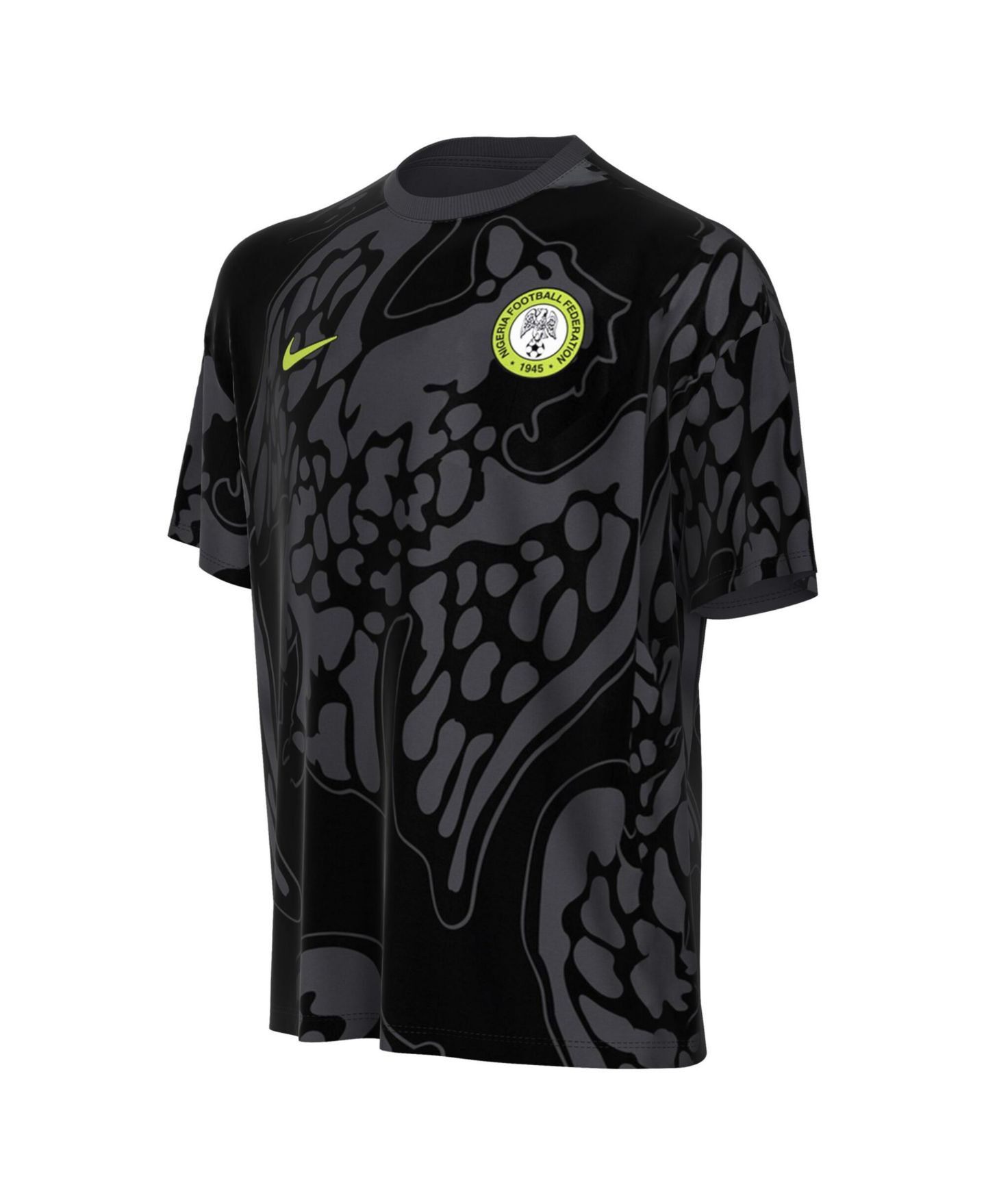 Детская футболка Nike Gray Nigeria National Team Allover Print — фото 2