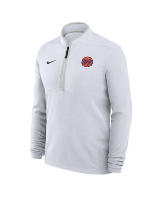 Men's White New York Knicks Dri-FIT Victory Quarter-Zip Pullover