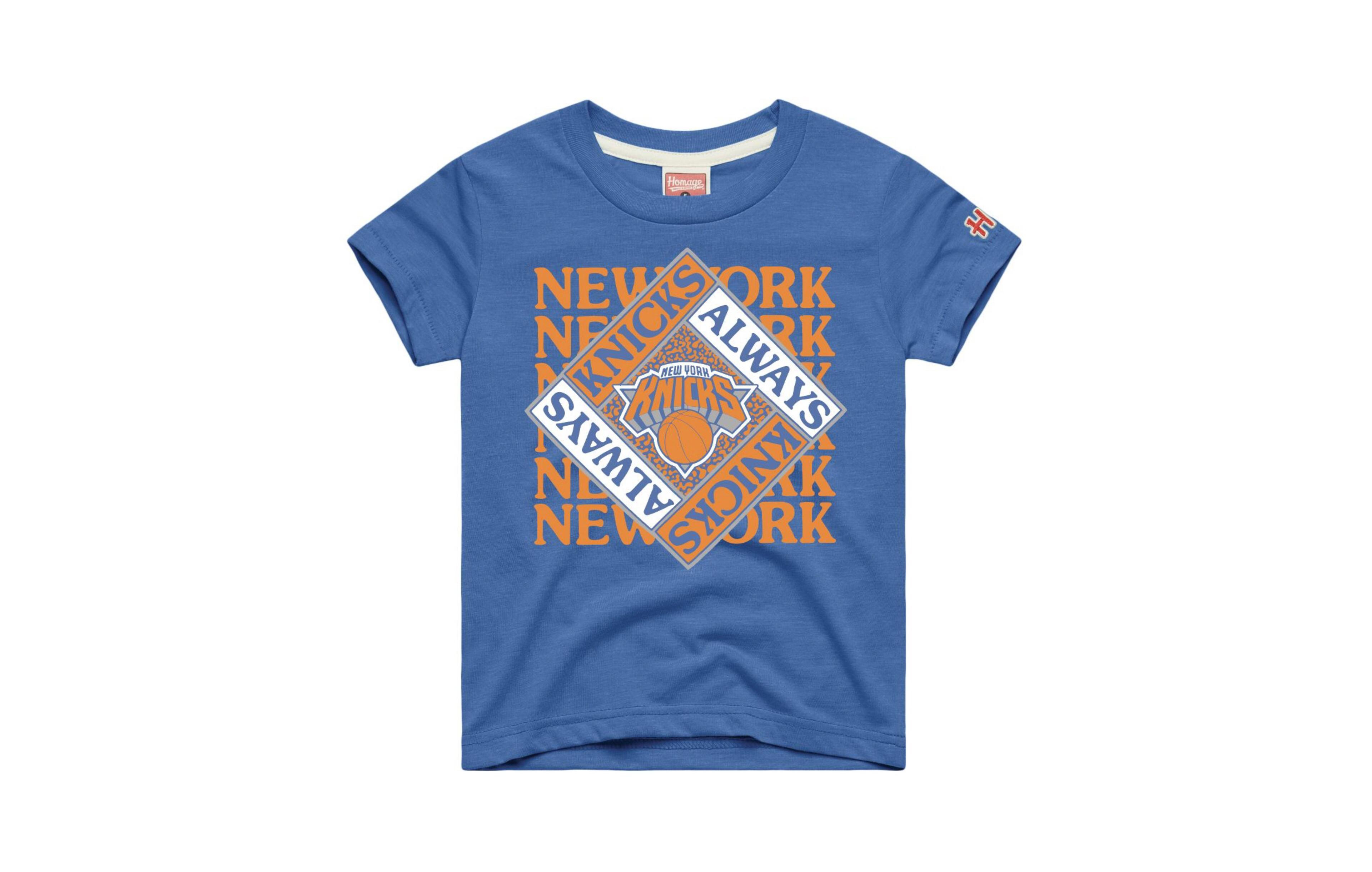 Homage Big Boys and Girls Blue New York Knicks Always Tri-Blend T-Shirt