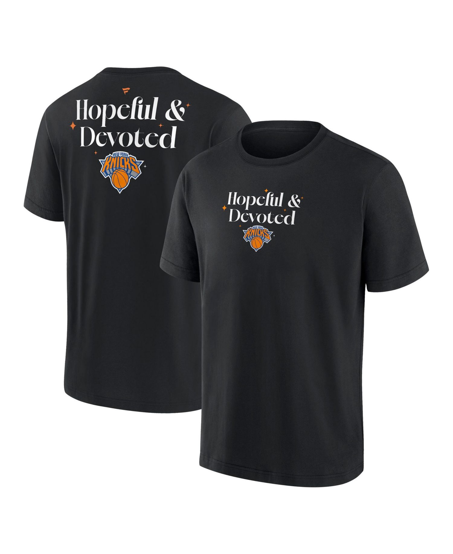 Men's Black New York Knicks Hopeful Devoted Heavyweight T-Shirt