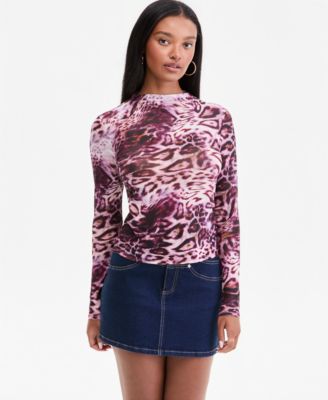 Women's Mock-Neck Long-Sleeve Top