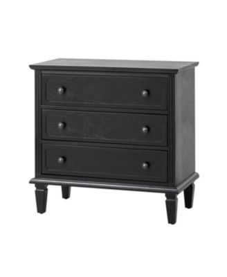 Amberlyn 28.3'' W Transitional 3-Drawer End Table with Built-In Outlet and Solid Wood Legs