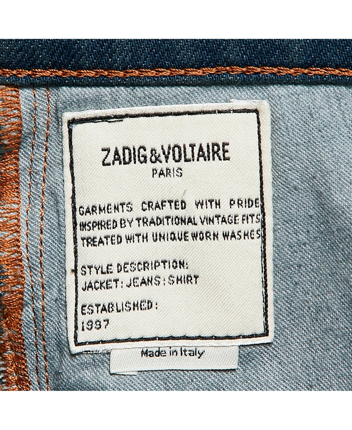 Pre-Owned Zadig & Voltaire Men's Brushed Denim David Jeans