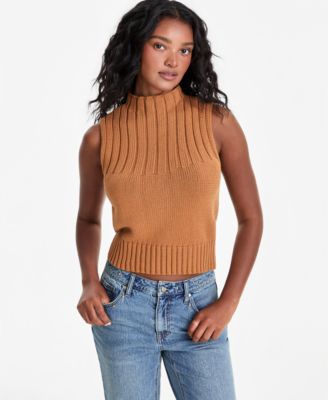 Women's Rib-Knit Mock-Neck Shell