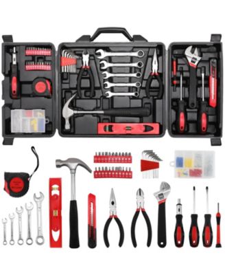 147-Piece Tool Set Home Repair Kit with Storage Box Adjustable Wrench Pliers