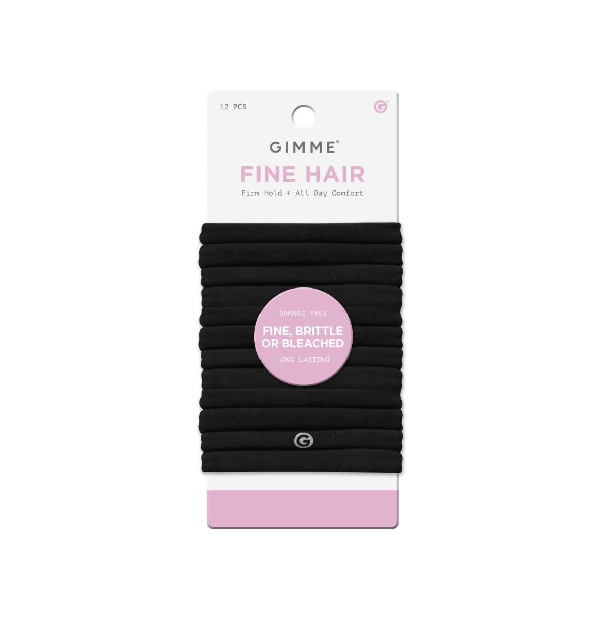 Gimme Beauty Fine Hair Elastic Bands - Slim-Fit Elastic Ties for Fine, Brittle