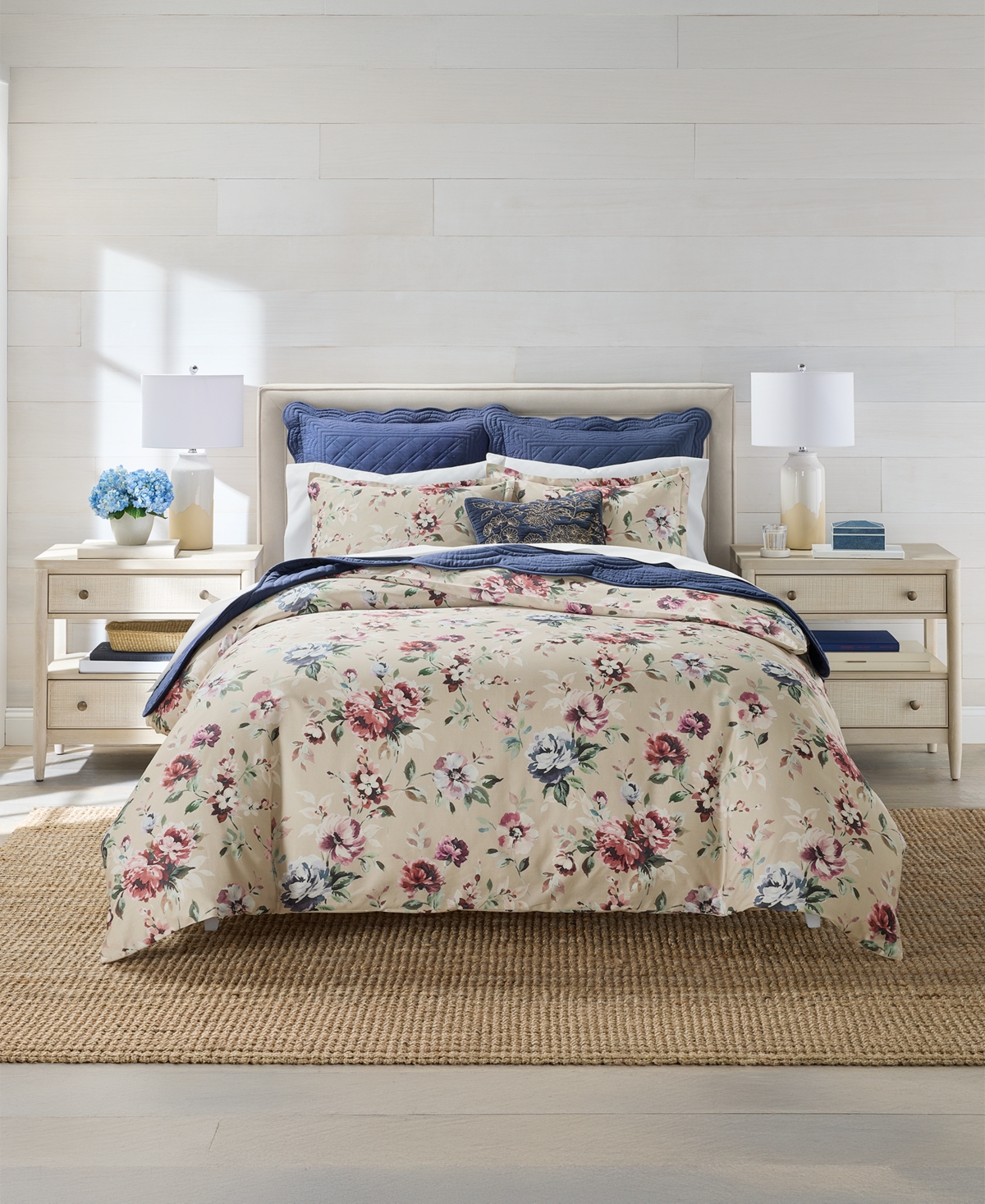 Charter Club Ophelia Floral 3-Piece Duvet Cover Set, Full/Queen, Macy's Exclusive