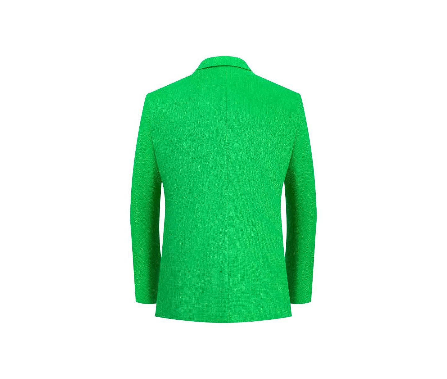 Мужская куртка Elie Balleh Slim Fit Solid Blazer Sports Coat, цвет: Зелёный — фото 4