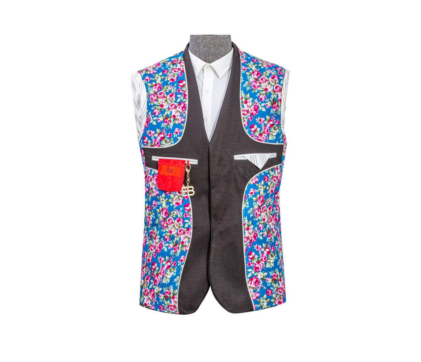 Мужская куртка Elie Balleh Slim Fit Solid Blazer Sports Coat, цвет: Чёрный — фото 5