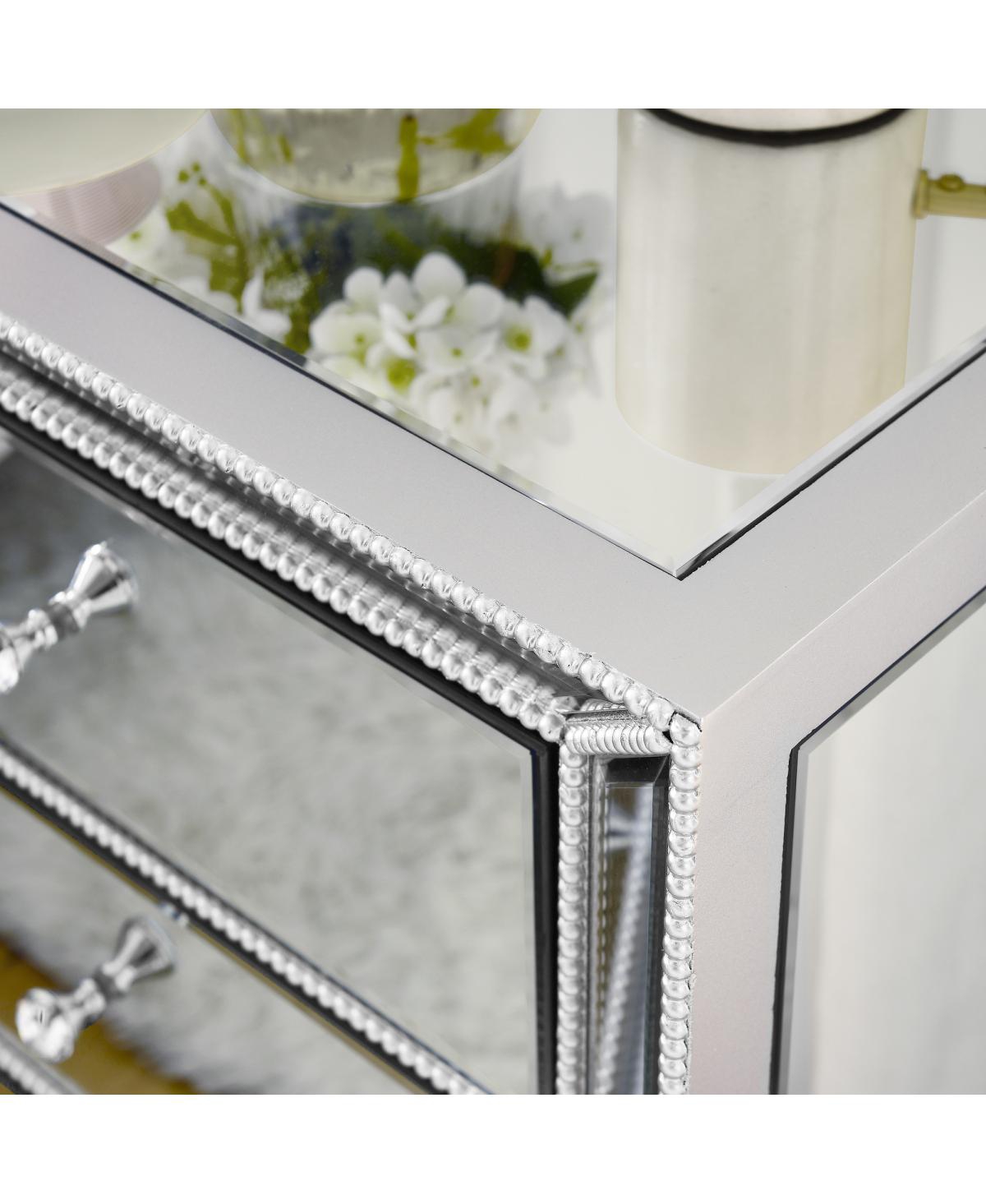 Streamdale Furniture Three drawer cabinet with bead mirror finish