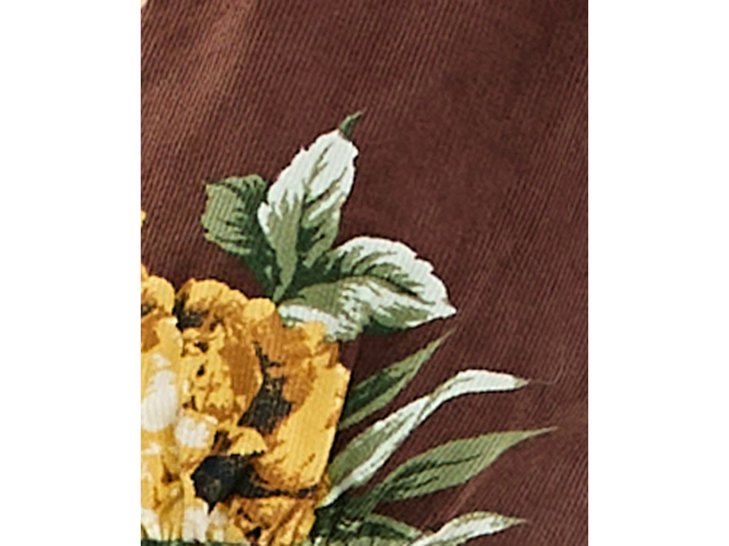 Женское платье RARE Juniors' Floral V-Neck Lace-Back Corduroy Mini, цвет: Коричневый — фото 5