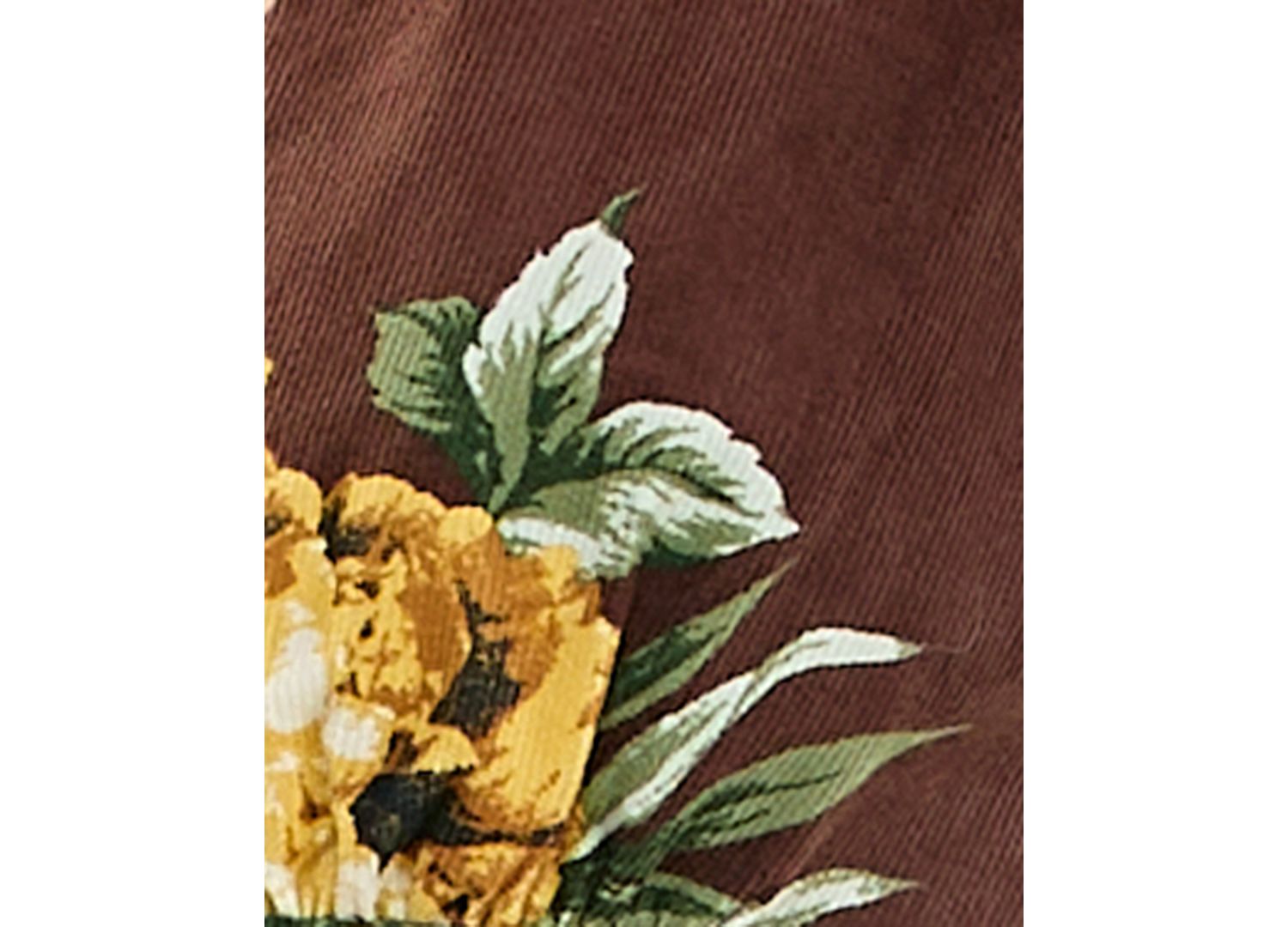 Juniors' Floral V-Neck Lace-Back Corduroy Mini Dress
