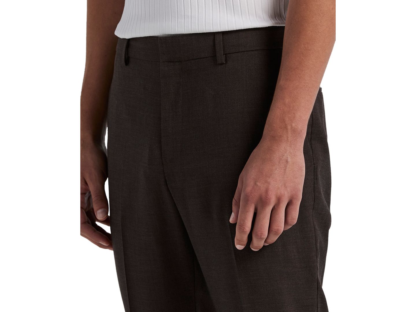 Мужские брюки Perry Ellis Portfolio Modern-Fit Sharkskin Dress Pants, цвет: After Dark — фото 4