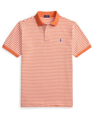 Men's Big & Tall Striped Mesh Polo Shirt