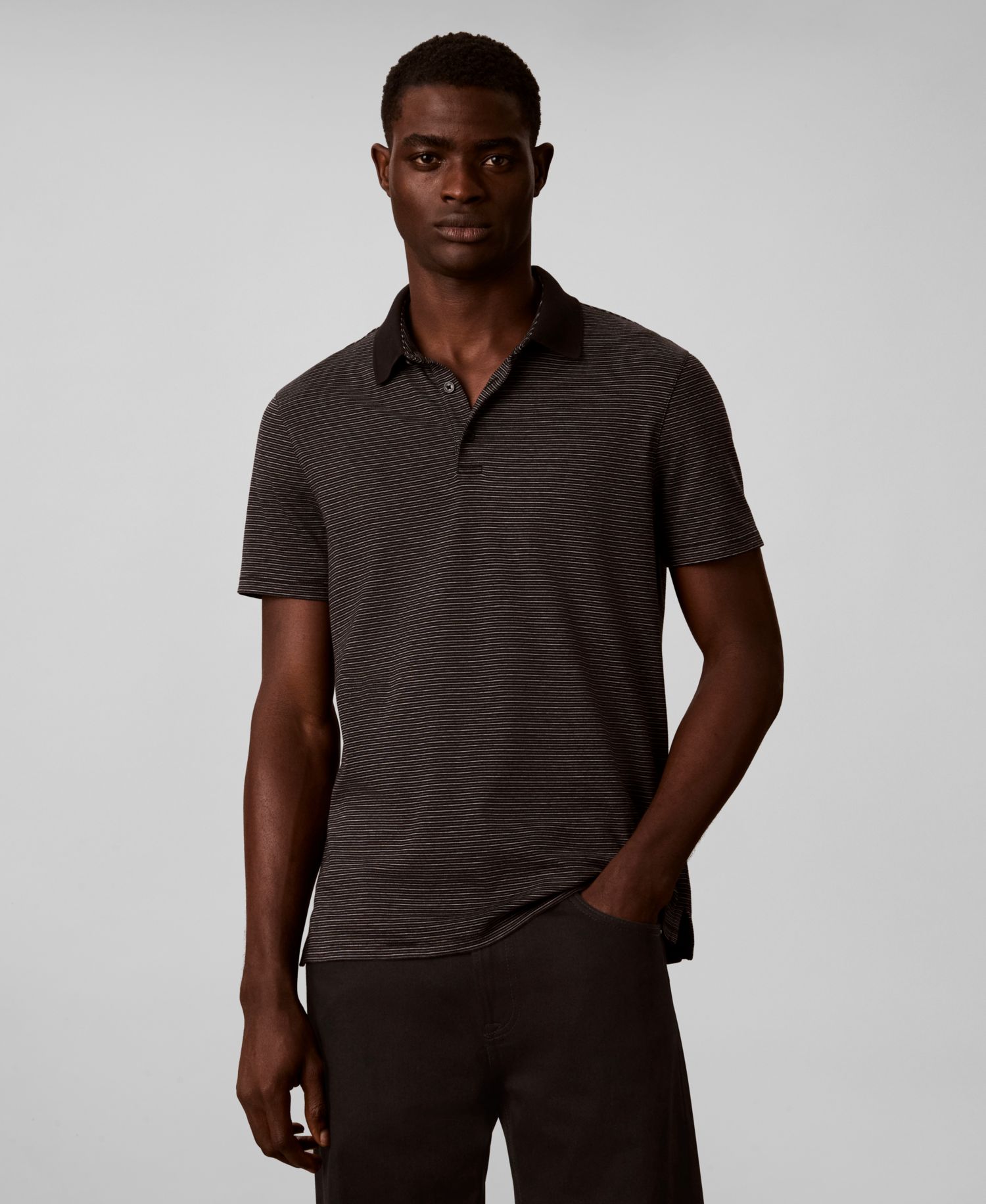 Men's Supima Cotton Stripe Polo Shirt