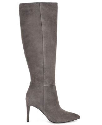 tall grey dress boots Allegra K Slouchy Pointed Toe Chunky Heel Knee High Boots, / 9.5 Most wanted Pointed toe knee high boots Grey Knee-High & Mid-Calf Boots