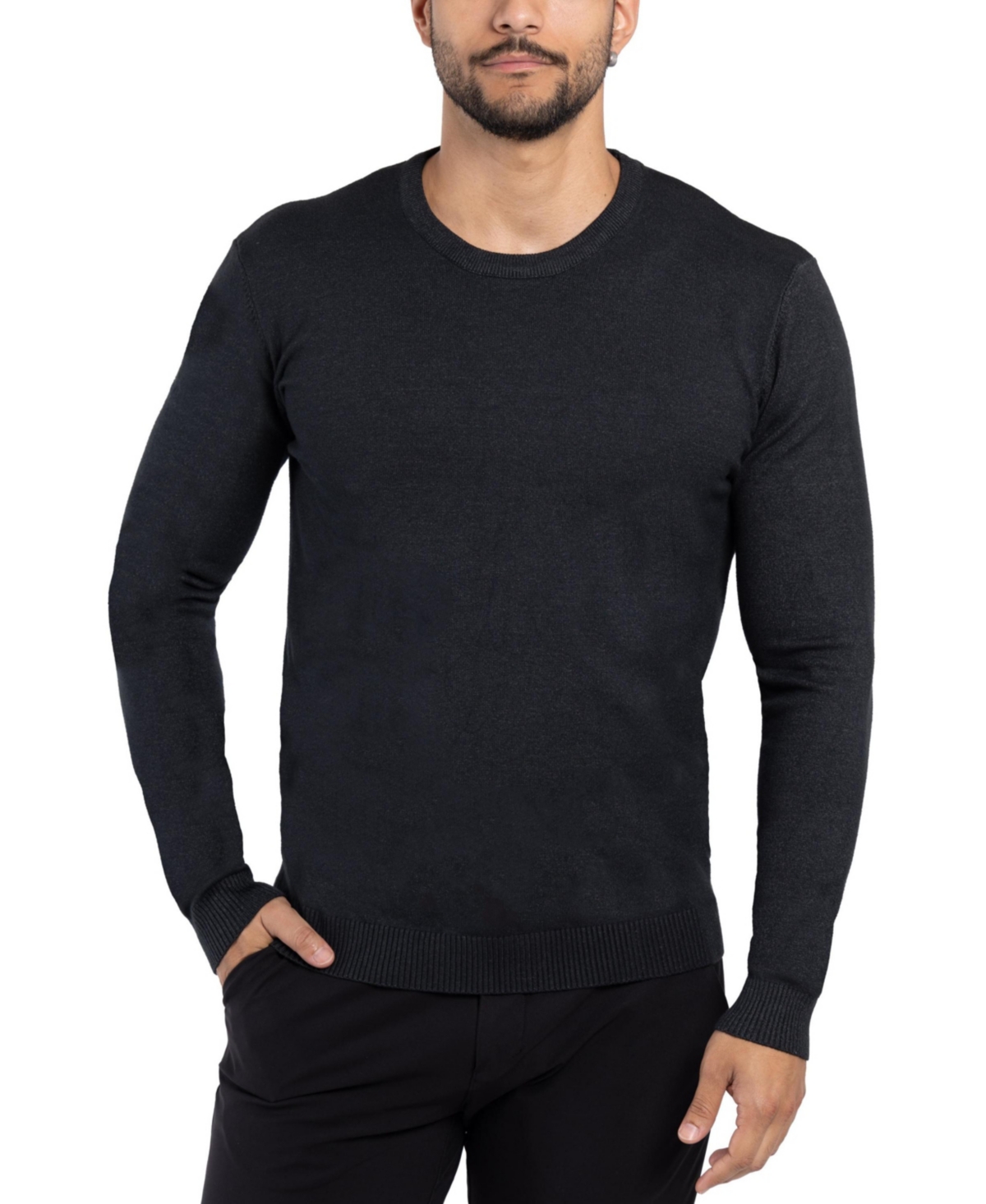 X-Ray Men's Basic Crewneck Pullover Midweight Sweater