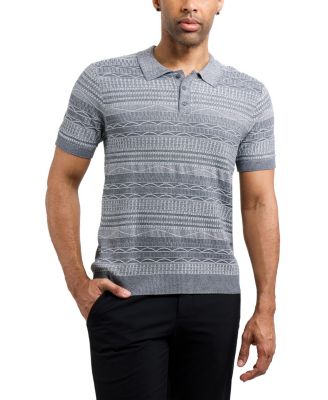 Men's Allover Jacquard Sweater Polo