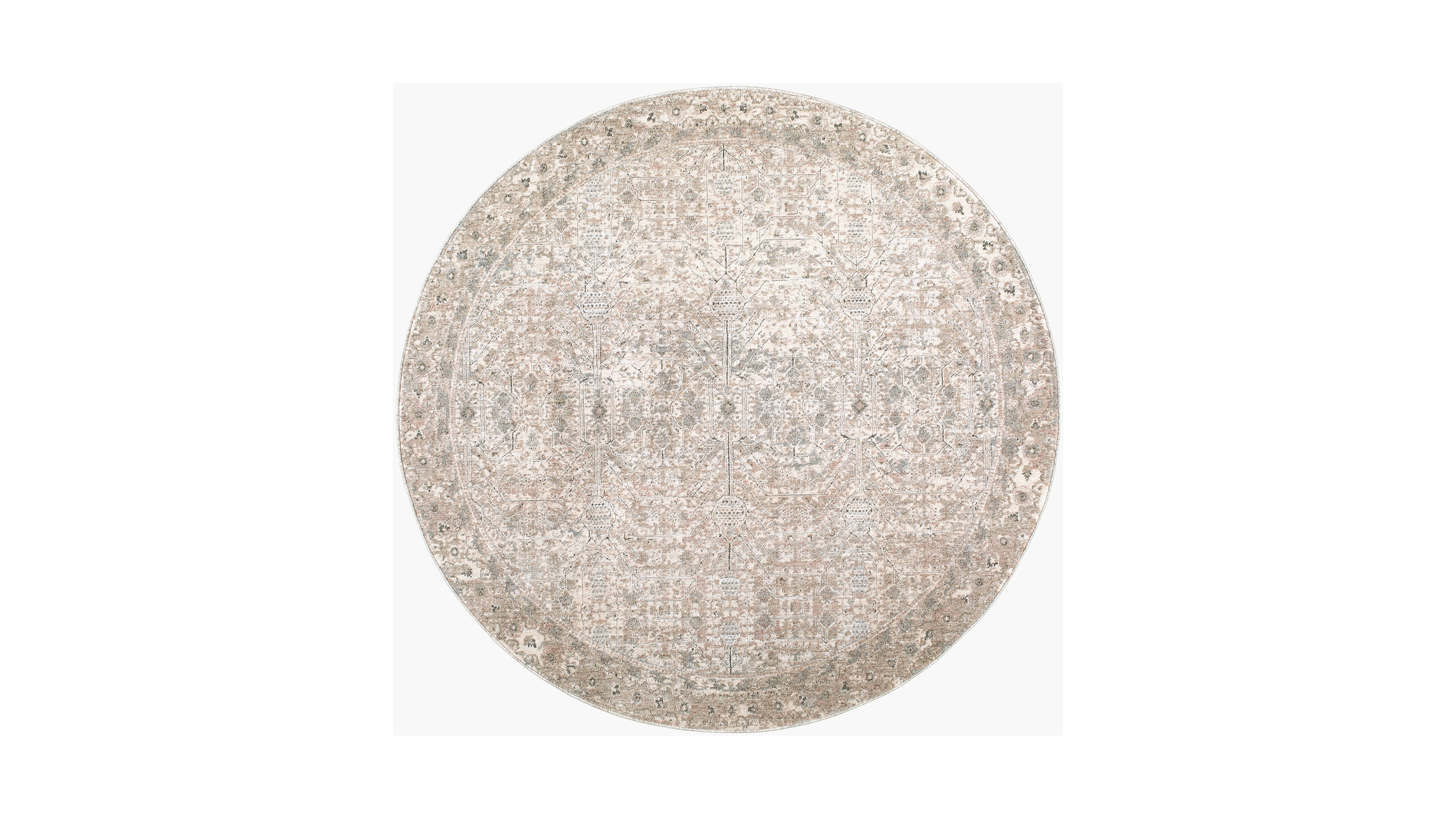 Livabliss Poetry 556896 5'3" x 5'3" Round Area Rug