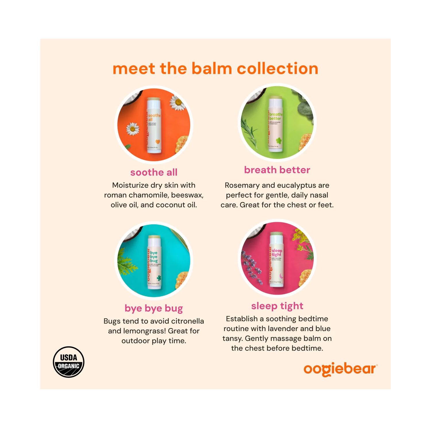 Baby 4-Pack Organic Balm Collection