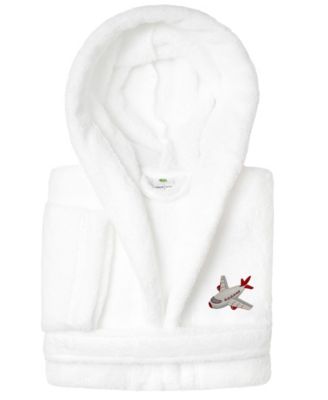 Kids Jet Plane Super Plush Double-Brushed Hooded Bathrobe