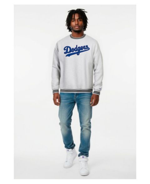 Мужская толстовка Champion Heather Gray Los Angeles Dodgers Reverse Weave