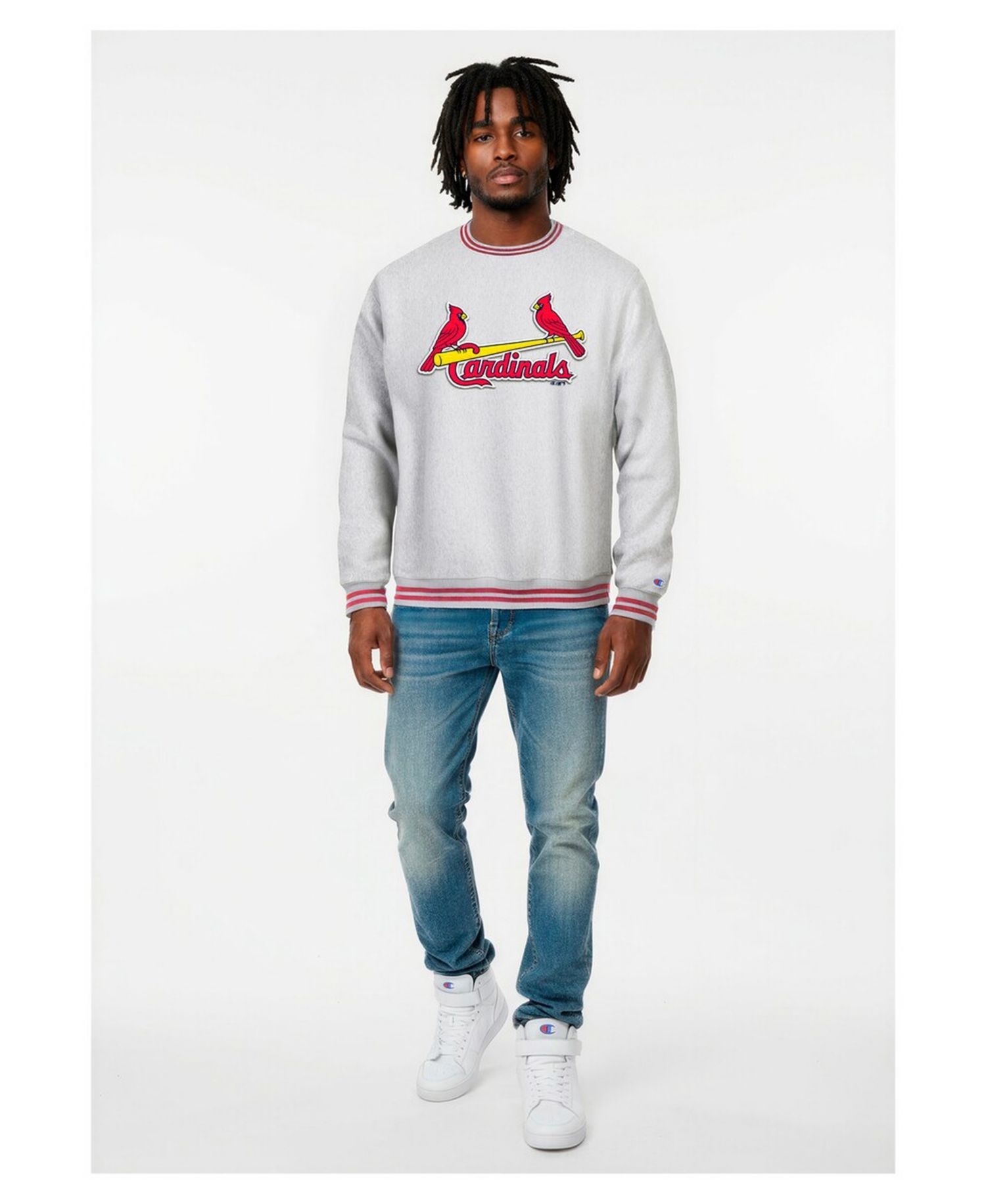 Men's Heather Gray St. Louis Cardinals Reverse Weave Sweatshirt