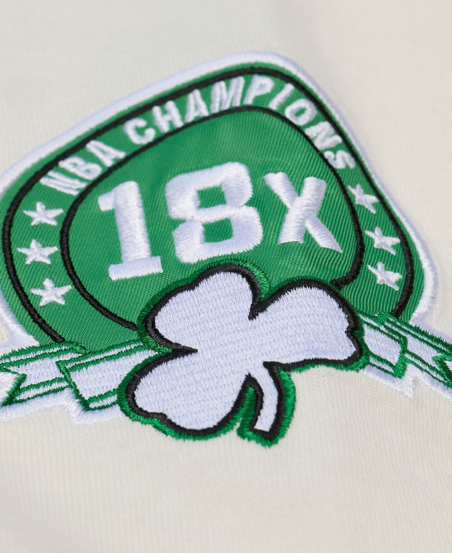 Men's Cream Boston Celtics Hardwood Classics Chainstitch Premium T-Shirt