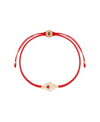 Expression of Love Red String Hamsa Heart Bracelet