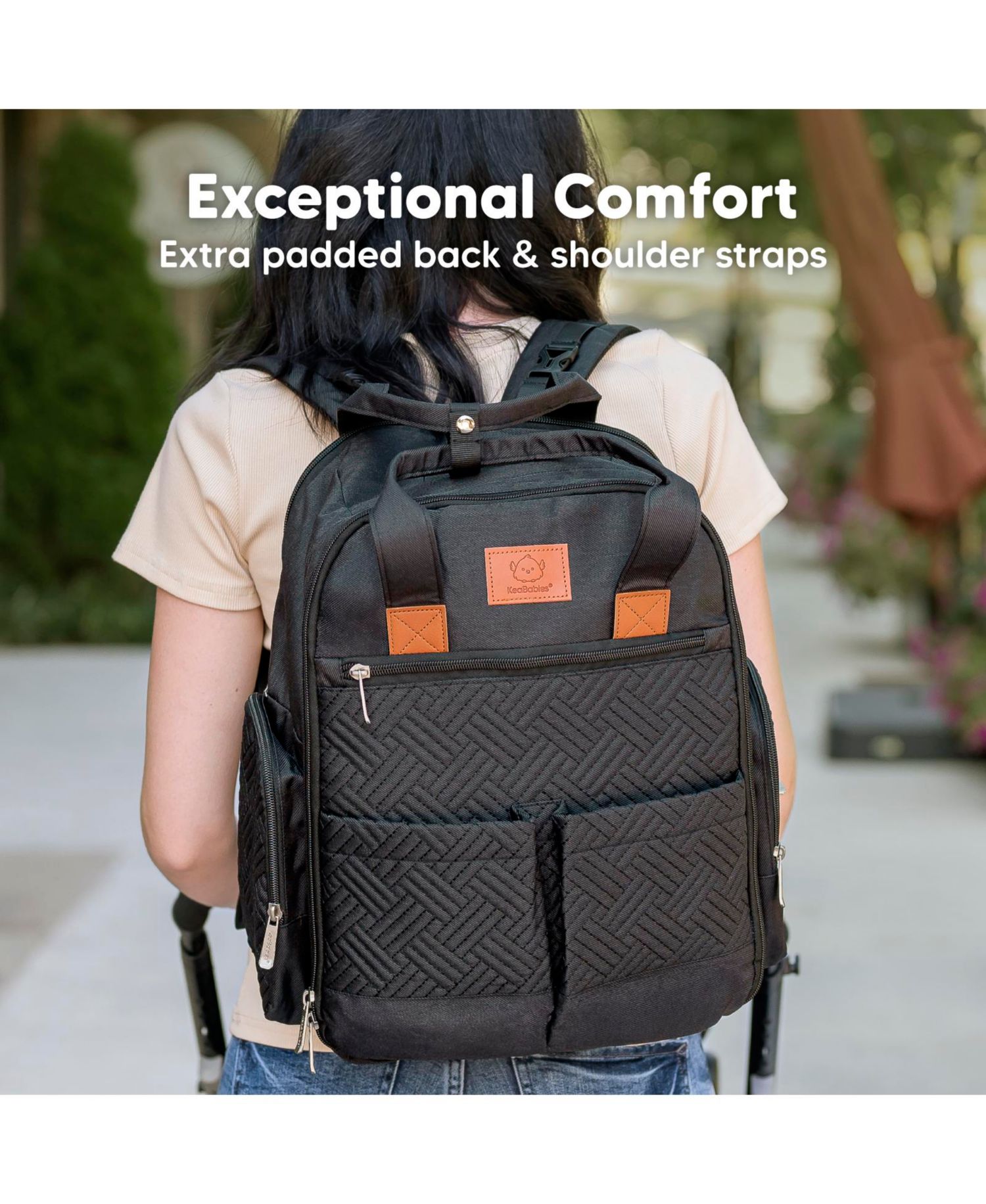 Bree Diaper Bag Backpack, Waterproof Baby Diaper Bags with Changing Pad, Girl, Boy, 2 Kids Travel Essentials