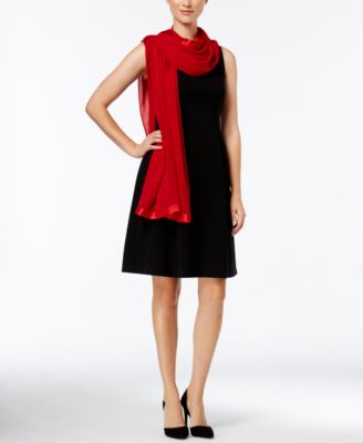 Elegant Satin-Trim Chiffon Evening Wrap