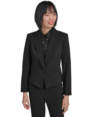 Women's Cropped One-Button Blazer