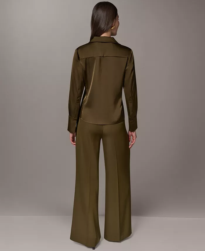 Petite Collared Button-Up Blouse - thumbnail 7