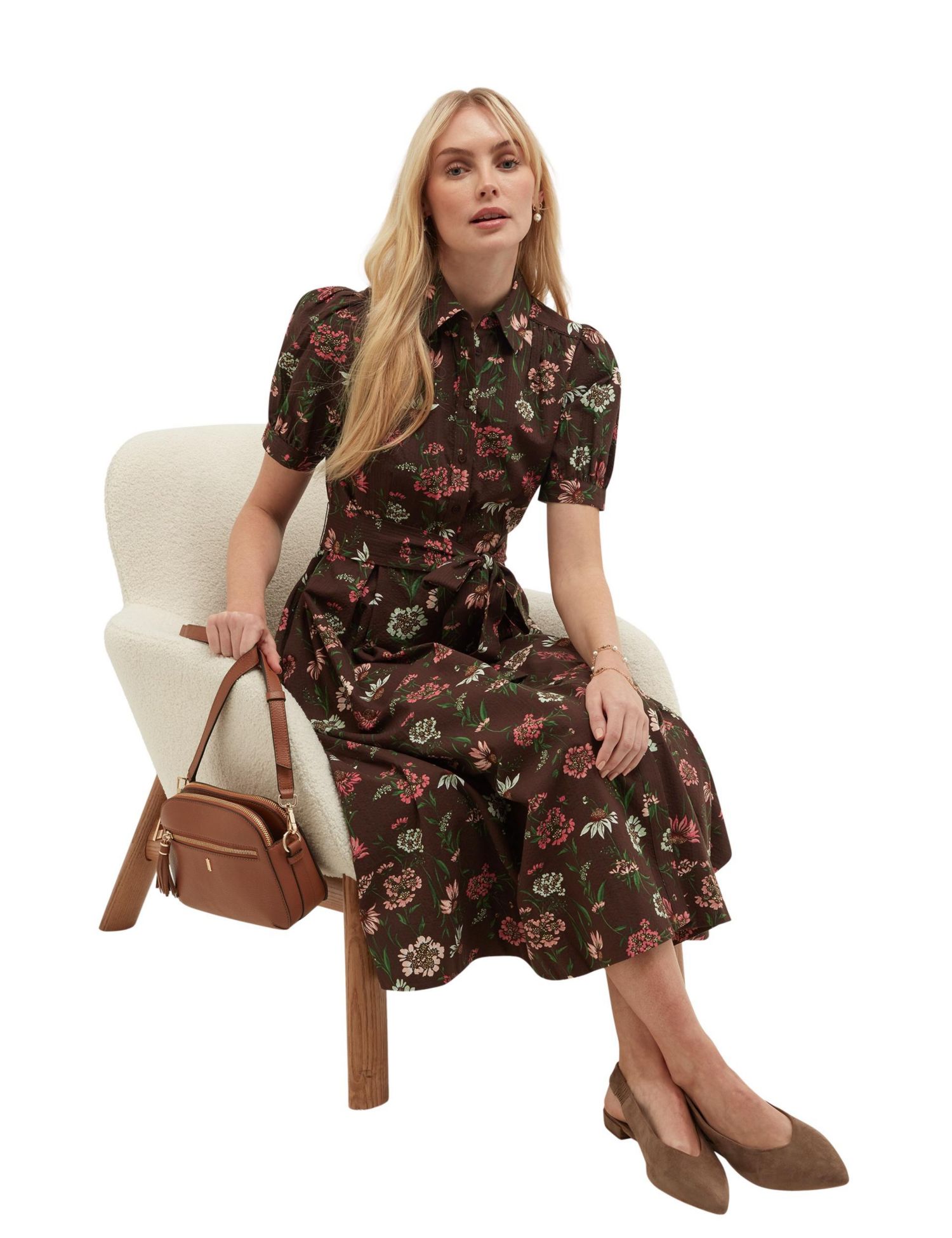 Women's Hester Floral Embroidered Shirt Dress