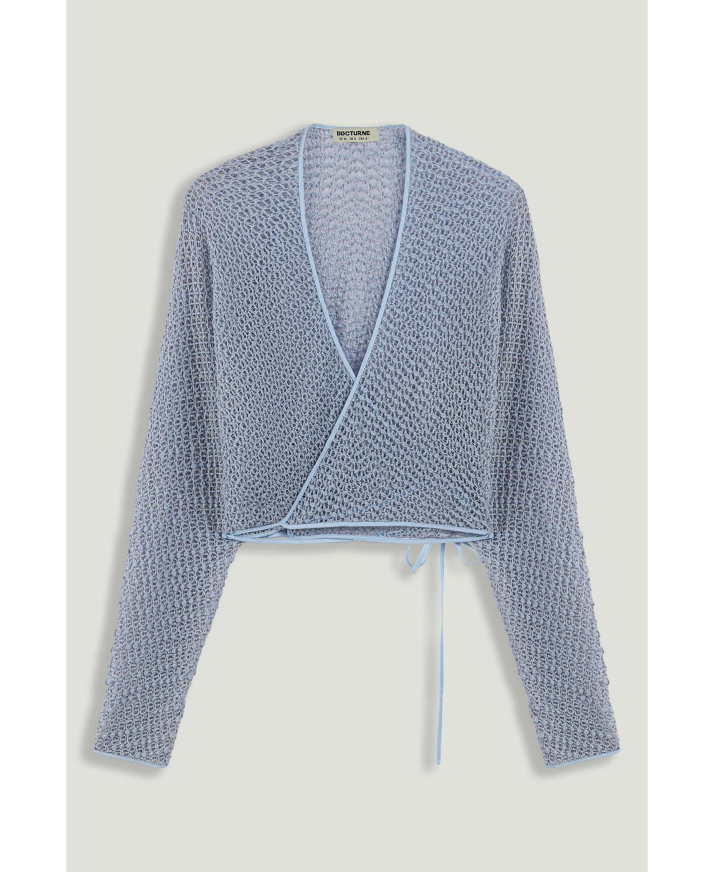 Женская блузка NOCTURNE Wrap Mesh, цвет: Синий — фото 5