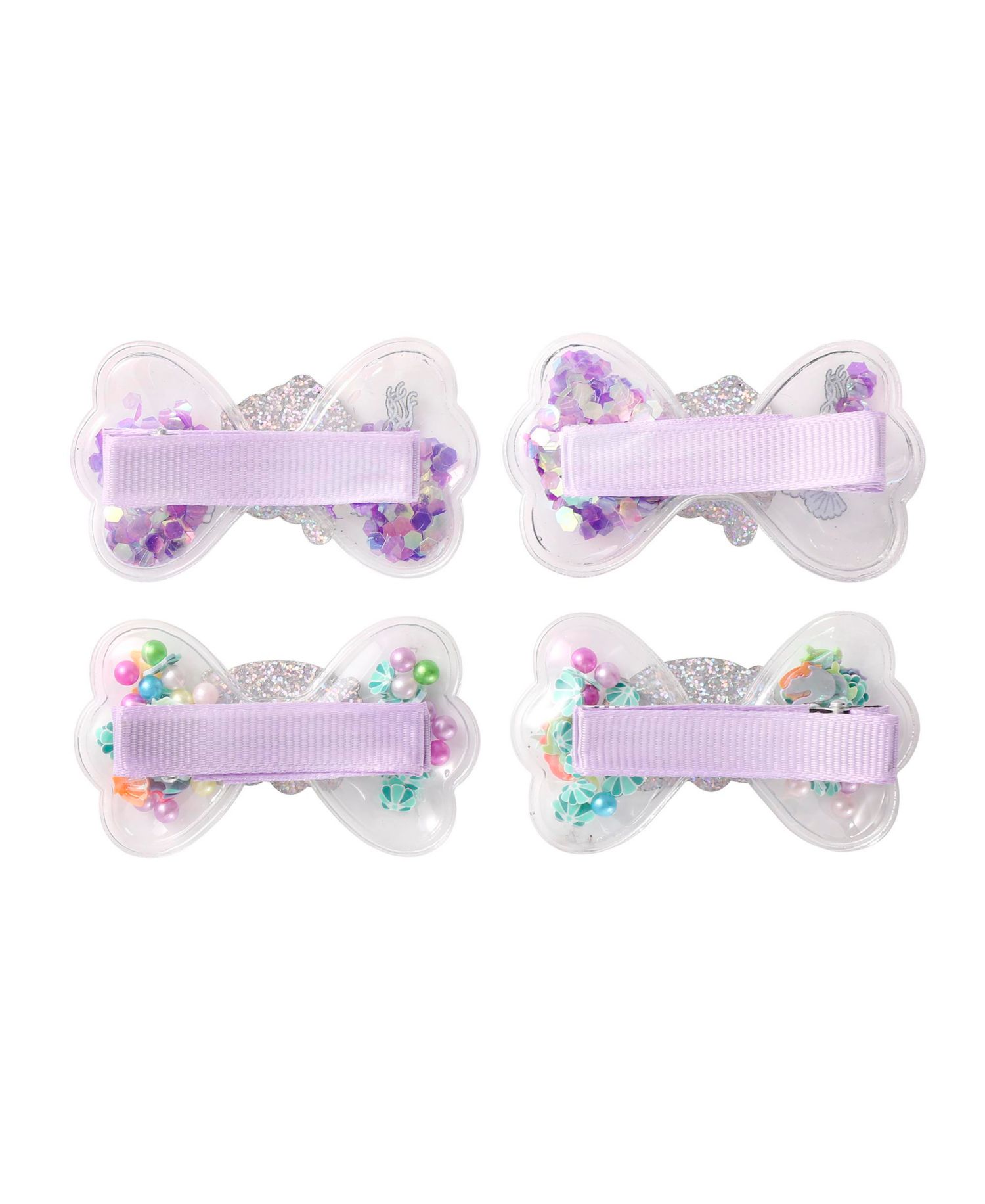 Mermaid Hair Clips 4-Piece Set Official License, Snap Back Shaker Hair Clips, Sanrio Accessories