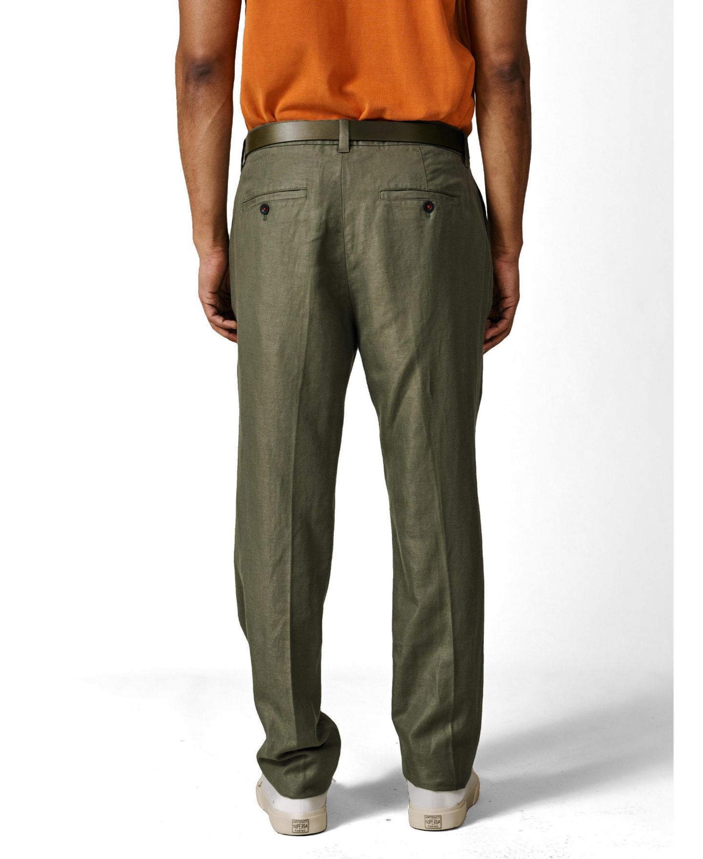 Мужские брюки Aubin Axholme Slim Leg Suit Trouser, цвет: Хаки — фото 3