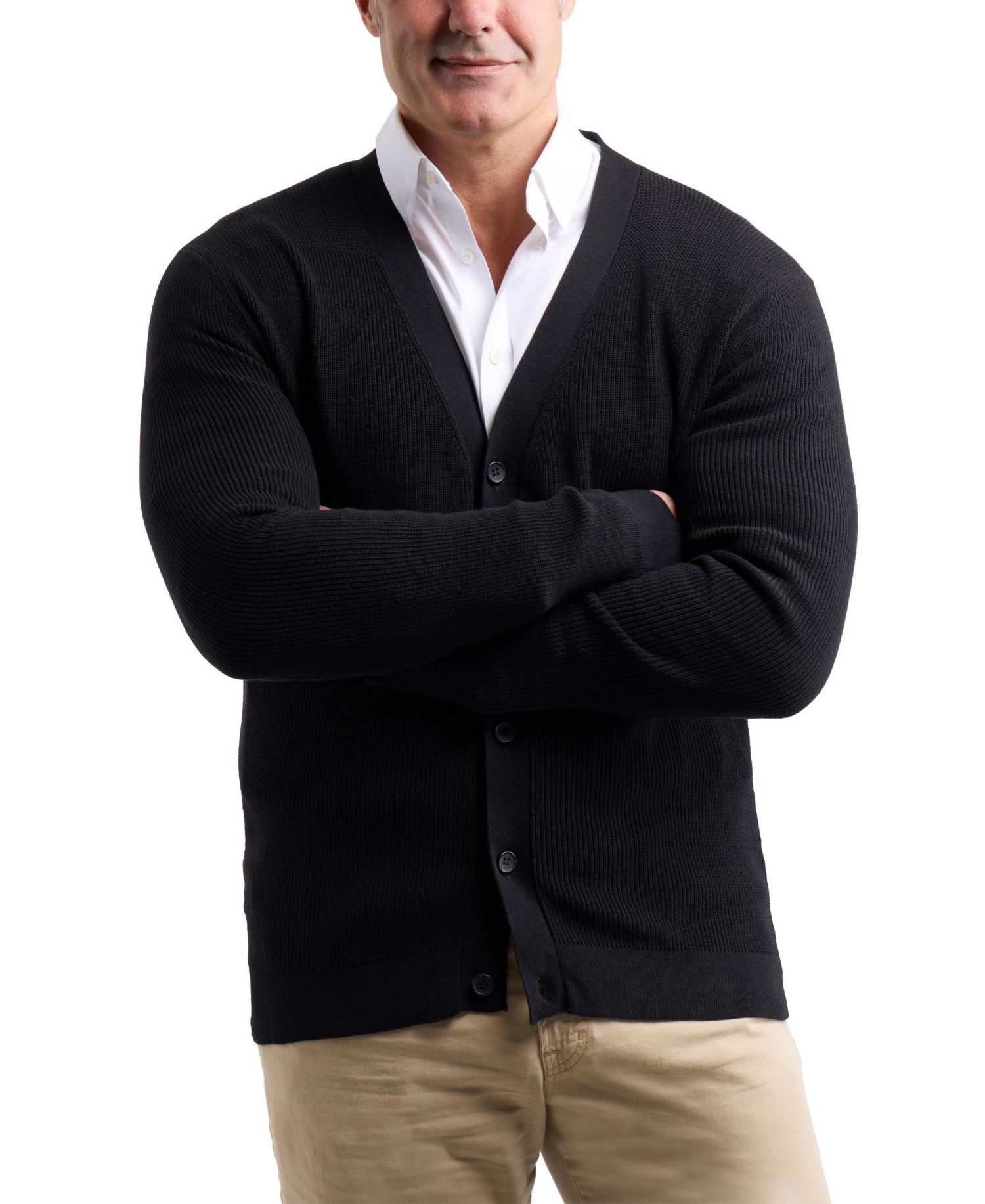 Big & Tall Cotton Cardigan Sweater