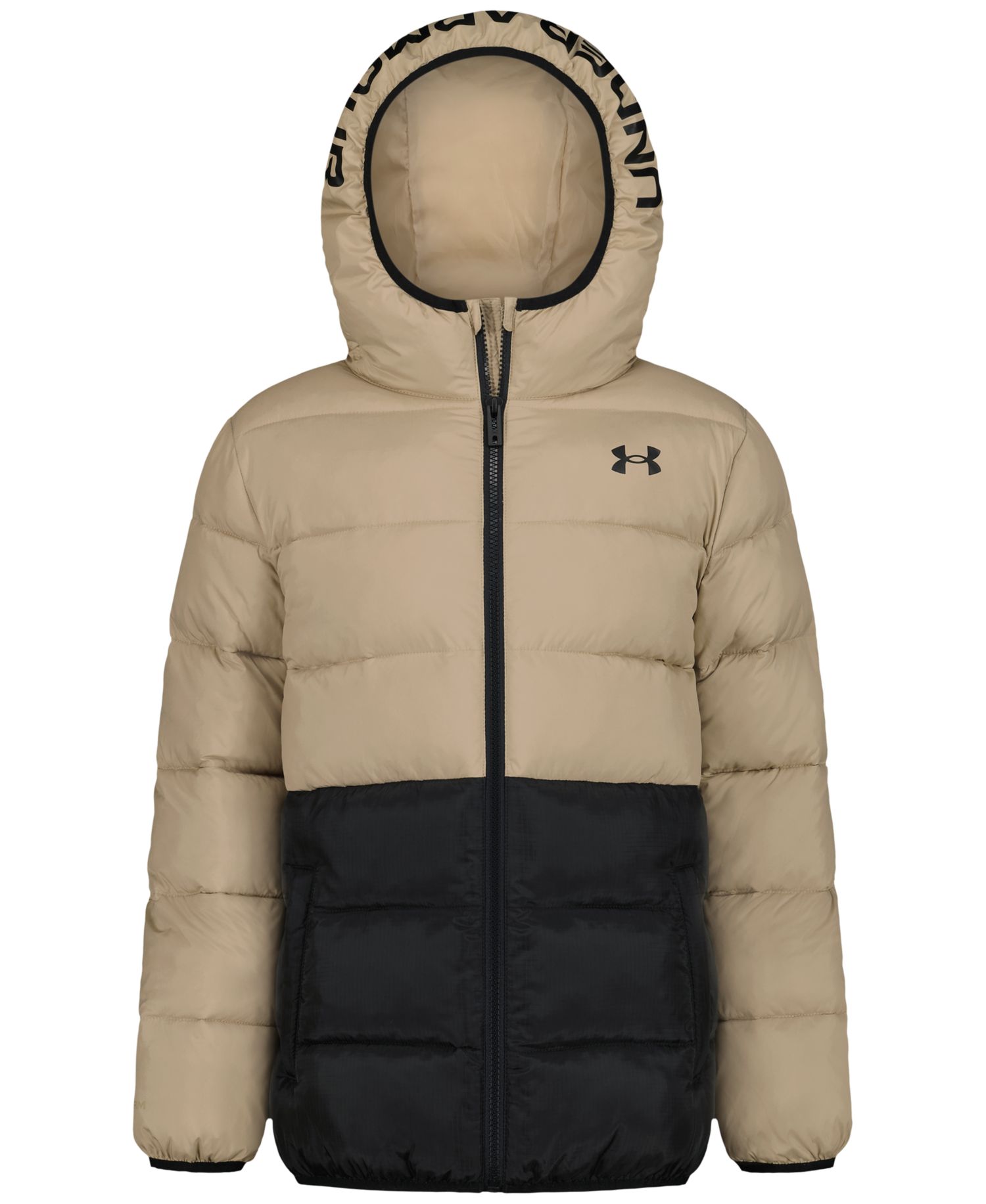 Boys' 8-20 Logo Full-Zip Puffer Hooded Jacket