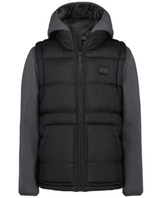 Boys' 8-20 Full-Zip Quilted Hooded Jacket
